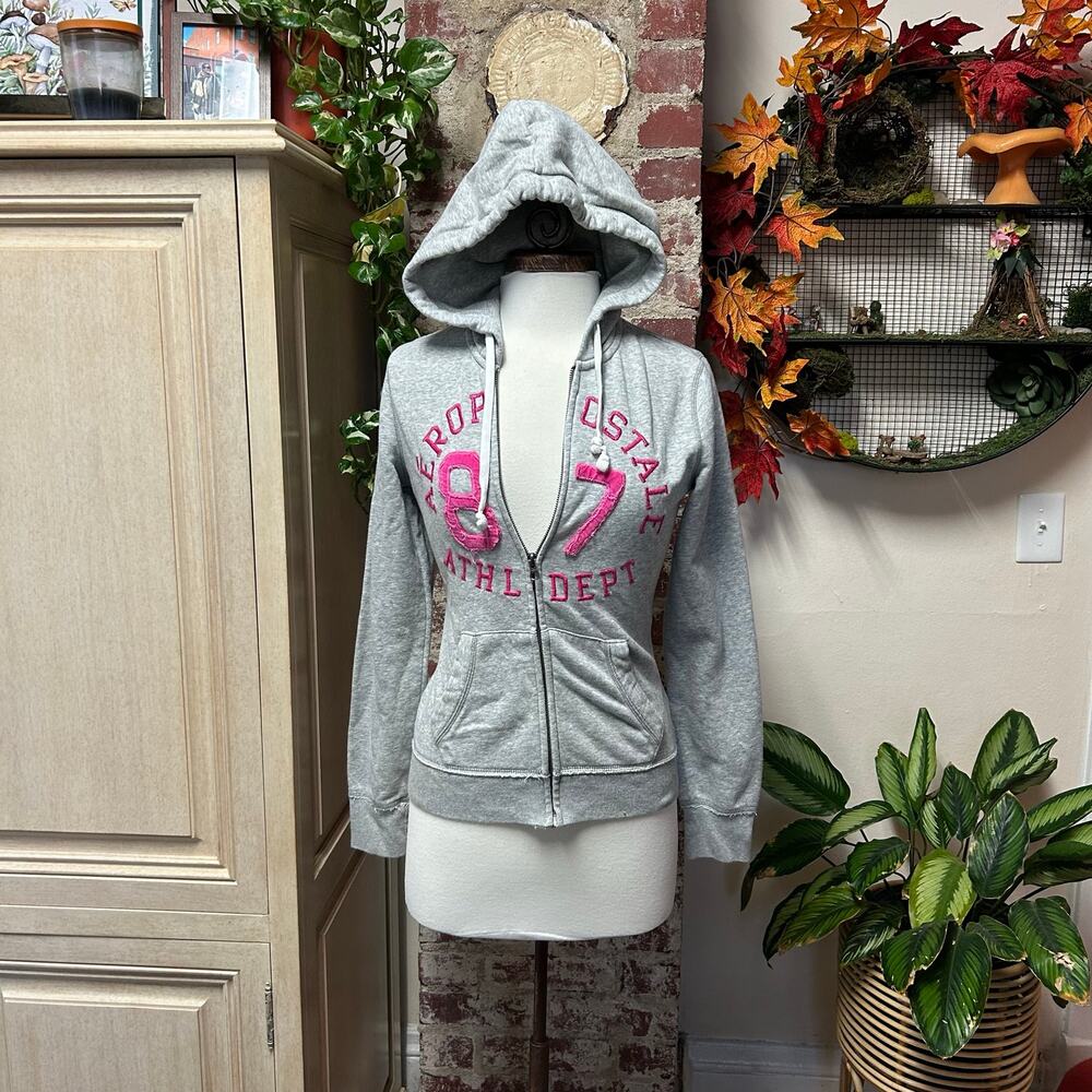 Y2K Aeropostale Zip Up Hoodie Medium